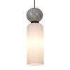 Potrójna lampa wisząca Santos PND-95331-3-BK szklana kule szare czarne