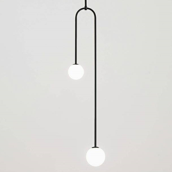 Lampa wisząca Low MSE010100261 szklane kule białe czarne