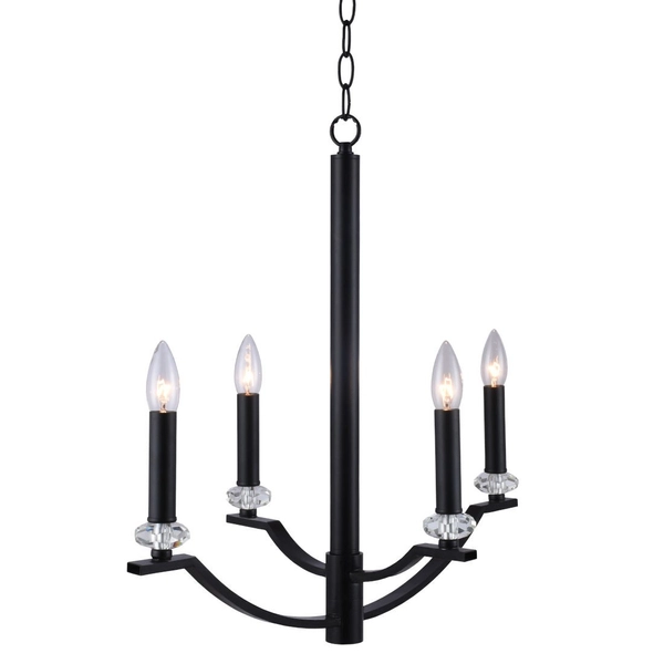 Antyczna LAMPA wisząca HIMS 310507 Polux metalowy ZWIS świecznikowy do salonu loft czarny