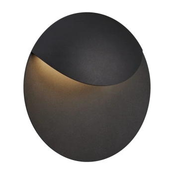 Okrągła lampa ścienna na taras Valopin 2418251003 LED 11W 3000K IP54 czarna