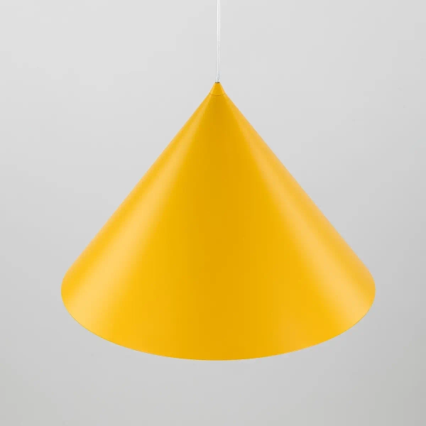 Trójkątna lampa wisząca CONO 10090 metalowa żółty