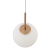 Lampa wisząca do sypialni Basic Form MOD321PL-01G3 kula biała złota