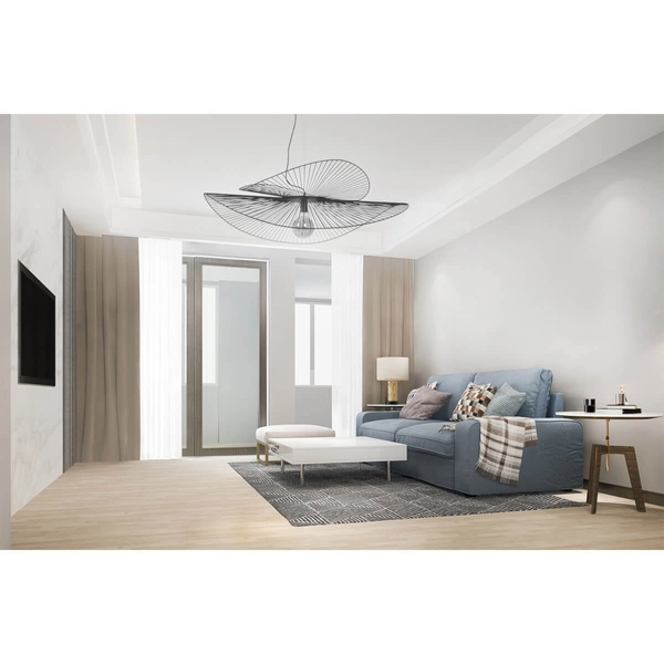 Modernistyczna lampa wisząca Kapelusz KP-28 Kaja salonowa metalowa czarna