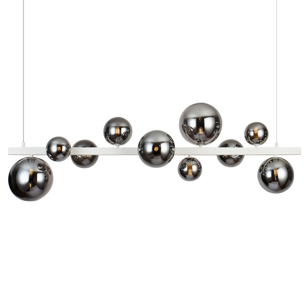 Lampa wisząca kule BUBBLES AZ5867+AZ5873 Azzardo szklane białe przydymione
