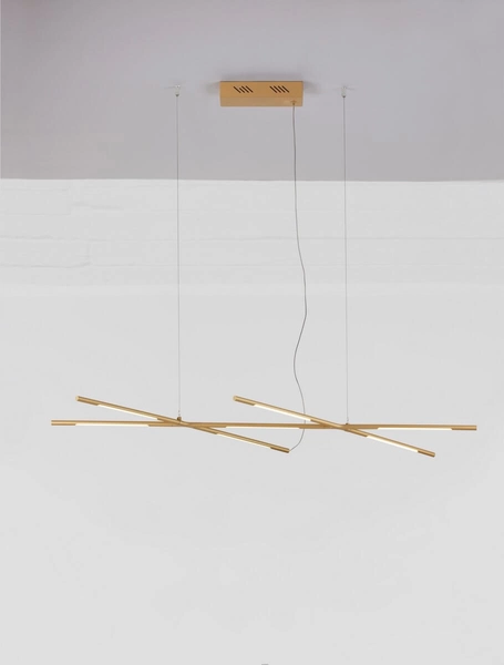 Nowoczesna lampa wisząca BELL LE42729 LED 30W 3000K salonowa nad stół złota