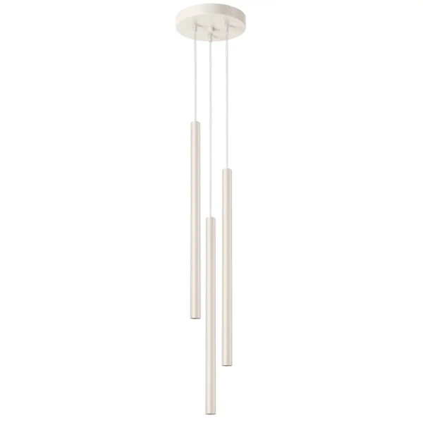 Podłużna wisząca lampa PASTELO SL.1515 nad wyspę tuby beżowe