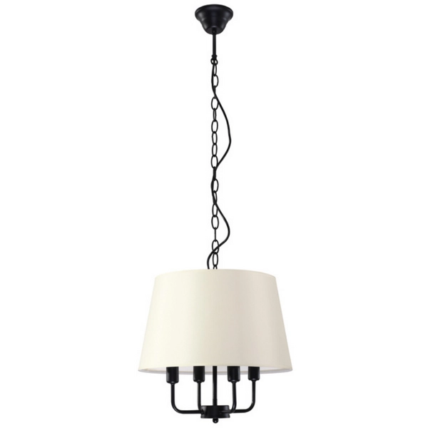Salonowa lampa wisząca Pasteri 31-01368 Candellux abażurowa beż czarna