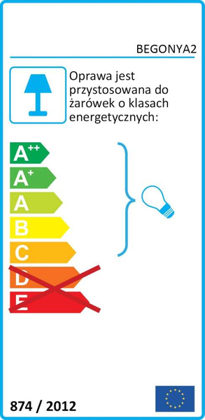 Zewnętrzna LAMPA ścienna BEGONYA2 03080 Ideus elewacyjna OPRAWA latarenka na taras outdoor IP44 biała laterna