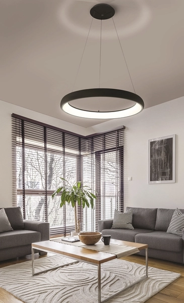 Lampa wisząca Antonio AZ5060 LED 32W 3000-6500K pierścień ring czarny