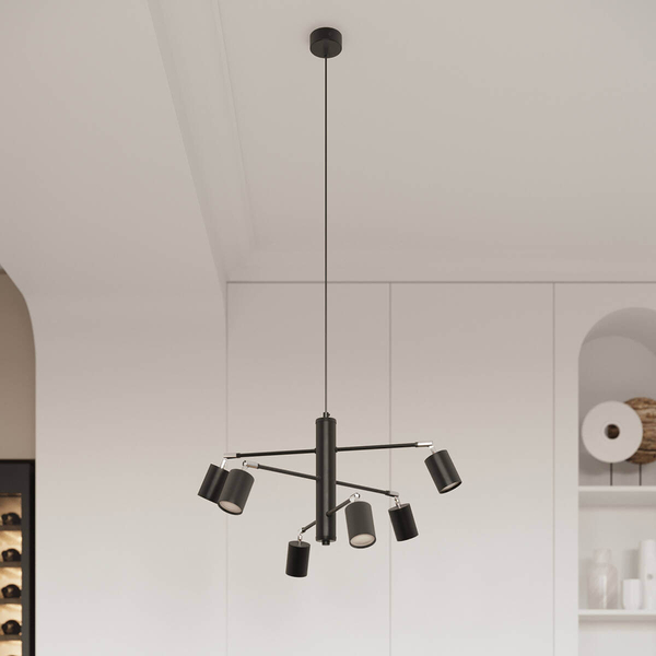 Wisząca lampa loftowa Lemmi SL.1207 nad stół tuby czarna