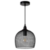 Industrialna lampa wisząca MESH 43404/22/30 zwis siatka kopuła loft czarna