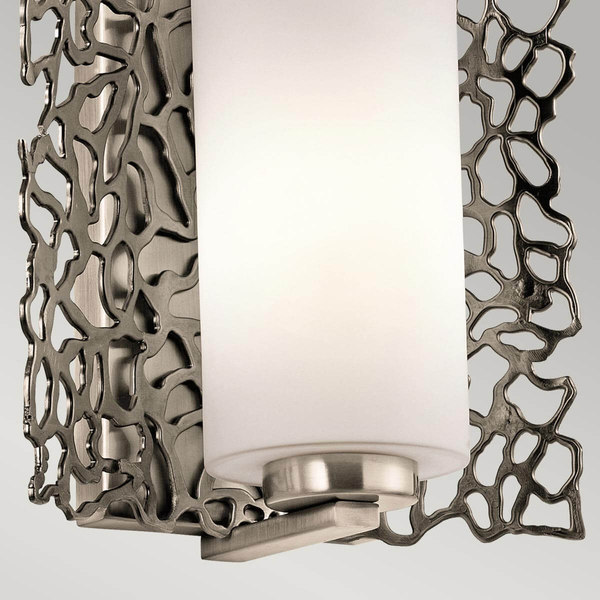 Kinkiet ścienny Silver Coral KL-SILVER-CORAL1 Kichler tuba srebrny