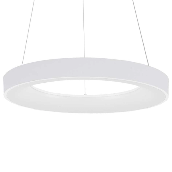 LAMPA wisząca GIULIA 5304-840RP-WH-3 Italux okrągła OPRAWA metalowy zwis LED 40W 3000K pierścień ring biały