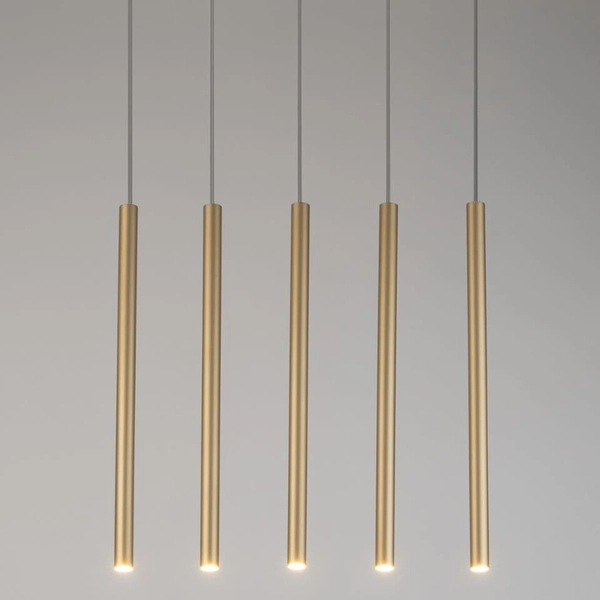 Wielopunktowa lampa wisząca Sopel 33617 Sigma cylindriczna złota