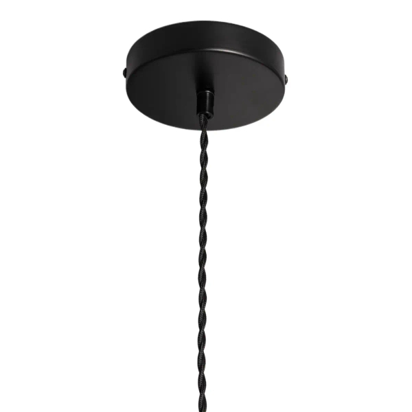 Kulista lampa wisząca Rotonde ABR-LWO-RTO-E14 talerz szklany czarny biały