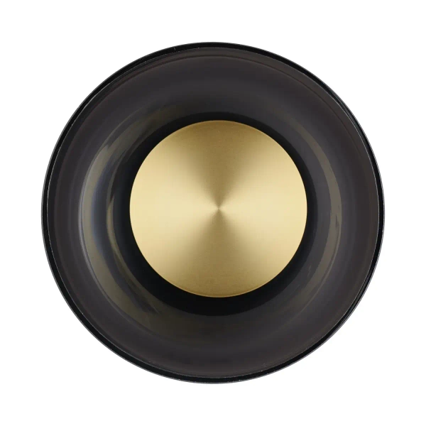 Kinkiet ścienny DONUT ST-5072W złoty dymiony metalowy szklany LED 6W na korytarz