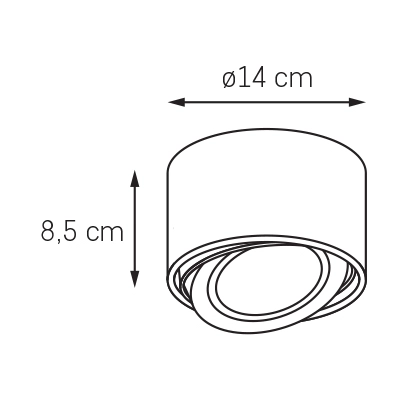 Natynkowa lampa sufitowa LUMOS 1 70254402 Kaspa spot metalowy czarny