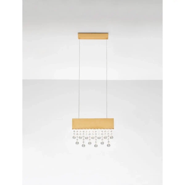 Wisząca lampa kryształowa OLEVIRA LE45145 LED 20W 3500K ściemnialna złota