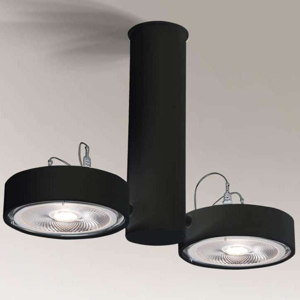 LAMPA sufitowa NATORI 7213 Shilo metalowa OPRAWA reflektorowa SPOT regulowany tuba czarna