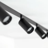 Podłużna regulowana sufitowa lampa Amis 10809 tubki czarny