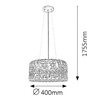 LAMPA wisząca ALESSANDRA 2158 Rabalux metalowa OPRAWA ażurowy zwis vintage czarny