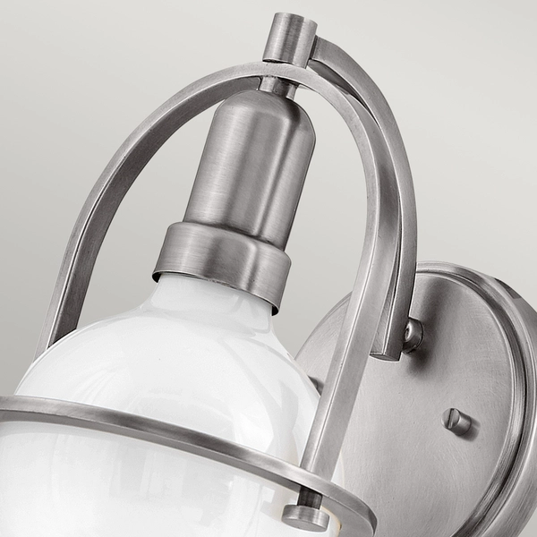 Naścienny kinkiet QN-SOMERSET1-BN szklany szykowny nikiel