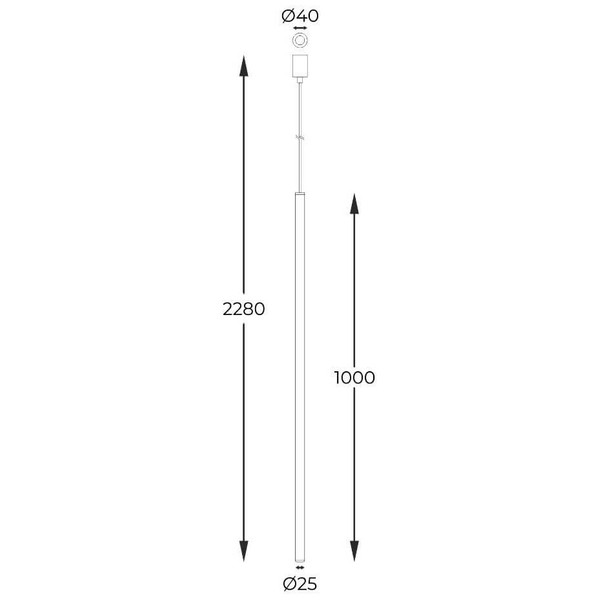 Salonowa lampa zwis Nova A8187L Zumaline tuba rurka metalowa złoty