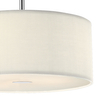 Salonowy zwis Zaragoza ZAR1733 Dar Lighting z abażurem plisowanym biały chrom