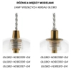 Wisząca kula lampa GLOBO GLOBO-HD80305-G4 szklana złota
