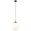 Wisząca lampa sypialniana VIBE 4804 szklana kula czarny biały