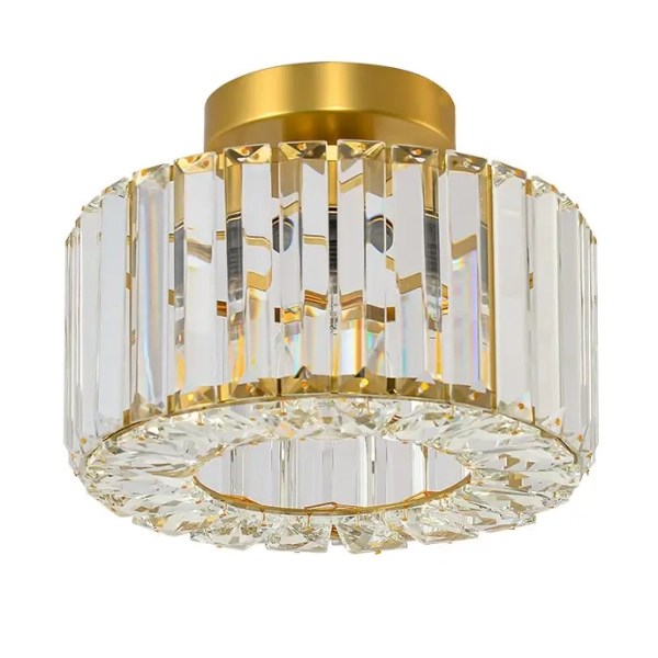 Kryształowa lampa sufitowa Vetro LP-2910/1C GD okrągła złoty