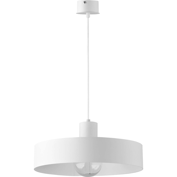 Okrągła LAMPA wisząca RIF 30901 Sigma metalowa OPRAWA zwis biała