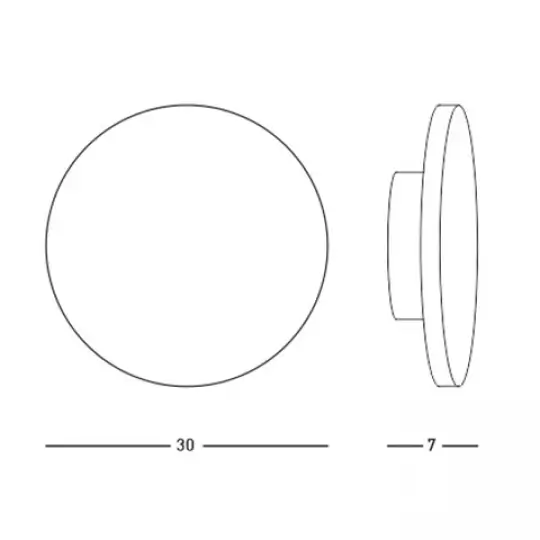 Dźwiękoszczelny kinkiet ścienny 23235 LED 10W 3000K okrągły niebieski