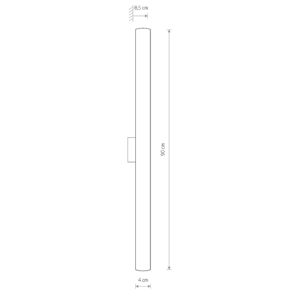 Lampa ścienna sopel Ice Tube 8120 srebrny kinkiet LED 18W 4000K