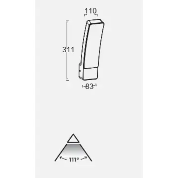 Zewnętrzny kinkiet Kira 5288902118 LED 17,3W 4000K IP54 antracyt