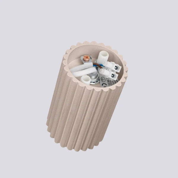 Ryflowana lampa sufitowa KARBON SL.1758 podłużna kaszmirowa