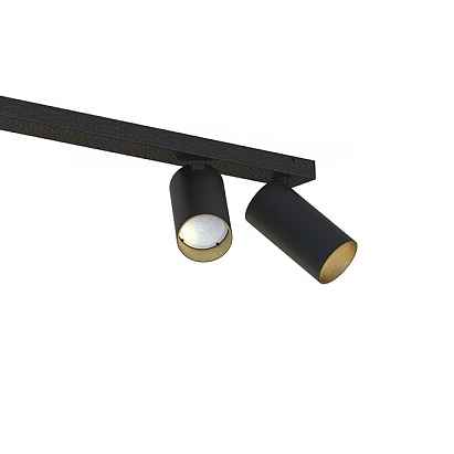 Regulowana lampa sufitowa Mono 7768 reflektorki hol czarne złote