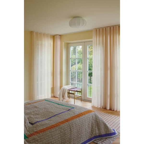 Materiałowa lampa sufitowa Aeron 2412206001 do sypialni biały