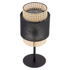 Ażurowa lampka nocna Boho 5567 TK Lighting ratanowa czarna słomkowa