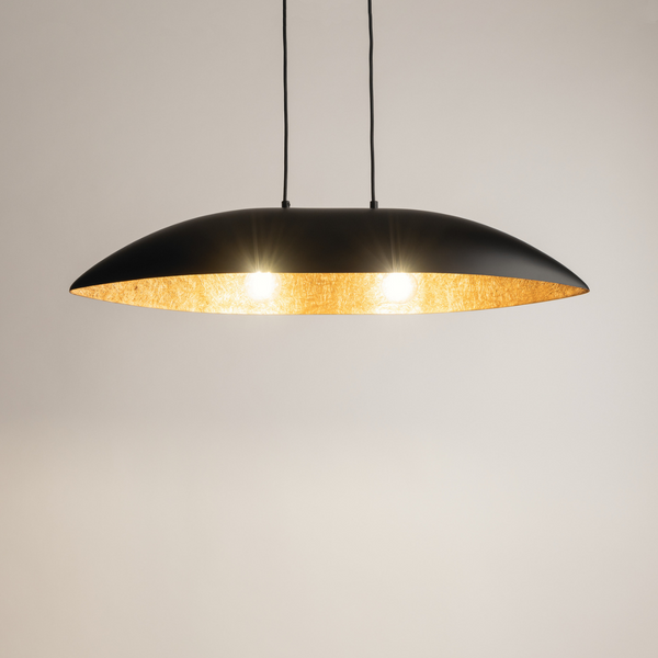Podłużna lampa wisząca Gondola M 40635 Sigma do kuchni czarna miedziana