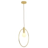Pierścieniowa lampa wisząca BELLA DP0001A-400R do sypialni złota
