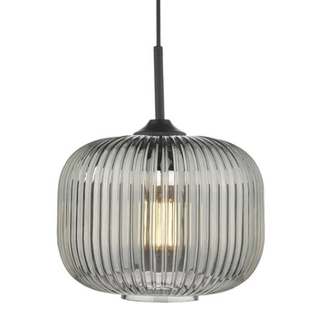 Loftowa lampa wisząca Demarius DEM0110 szklana przydymiony czarny