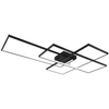 Geometryczna LAMPA sufitowa GABRIEL 67227-100B Globo metalowa OPRAWA plafon LED 100W 3000K - 6000K prostokątne czarne białe