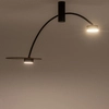 Lampa sufitowa Heft 10356 na wysięgniku czarna drewniana