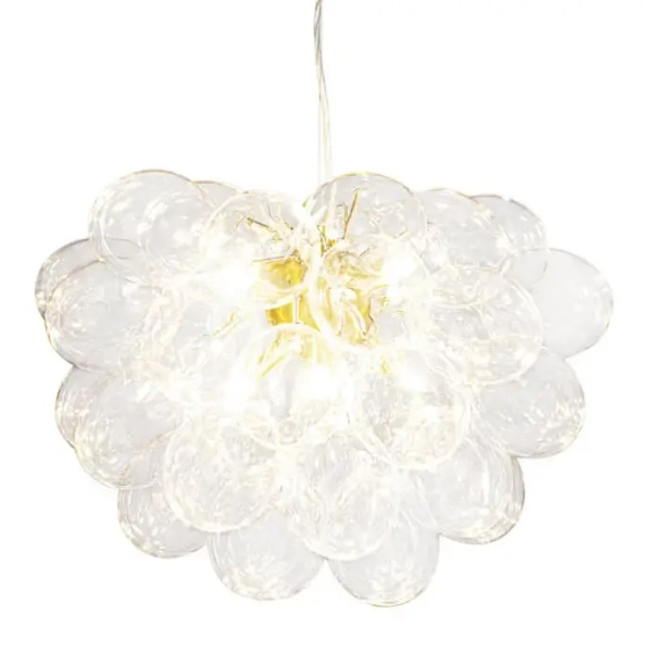 Molekułowa wisząca lampa Gross 4200440-6509 bubbles przezroczysta złota