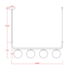 Kulista lampa wisząca Alisa LP-005/4L grafit Light Prestige kule grafit przydymiony