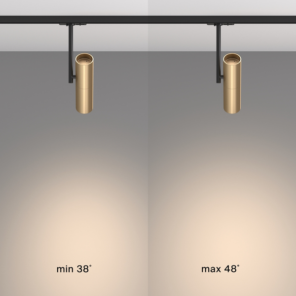 Szynowa lampa 1-fazowa Elti TR005-1-GU10-BG reflektorek sopel złota czarna