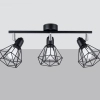 Lampa sufitowa ARTEMIS czarna SL.1107 industrialna 3xE14 druciana