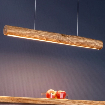 Drewniana LAMPA wisząca LUCAS 69480104 Spotlight ekologiczna OPRAWA belka LED 25,5W 3000K zwis sosna bejcowana czarny