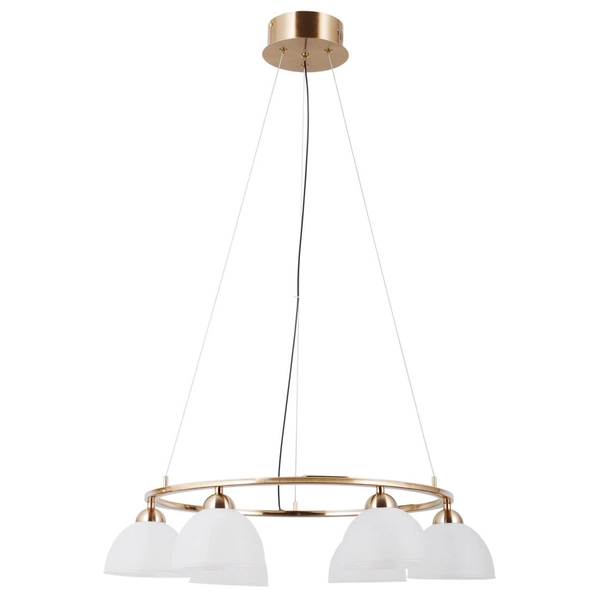 Wisząca lampa szklana Montiela PND-34374-6-HBR LED 180W 3000K złoty biały